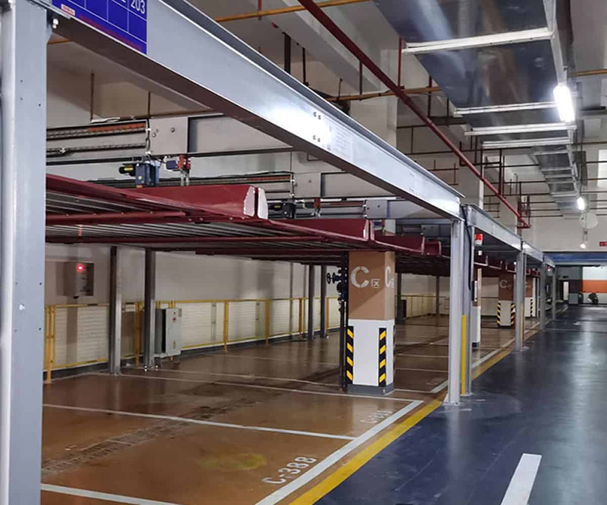 兩層升降橫移機械停車庫租賃